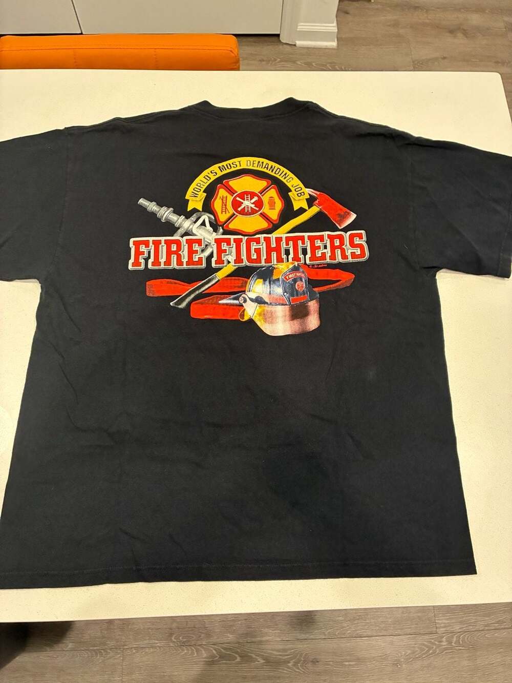 Fire Fighters Laconia NH 2007 Bike Week Black T-Shirt Size XL